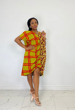 Load image into Gallery viewer, Tracy Half & Half Drawstring Dress