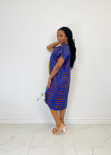 Load image into Gallery viewer, Tracy Half & Half Drawstring Dress