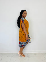 Load image into Gallery viewer, Tracy Half & Half Drawstring Dress