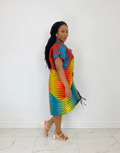 Load image into Gallery viewer, Tracy Half & Half Drawstring Dress